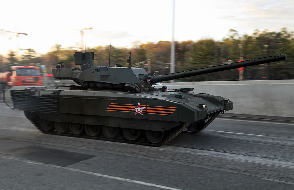 Czołg T-14 Armata na rosyjskiej ulicy