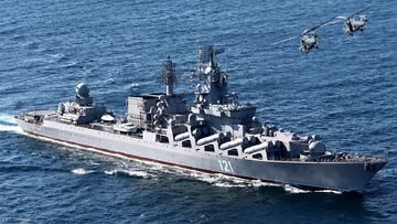Rosyjski krążownik rakietowy "Moskwa"