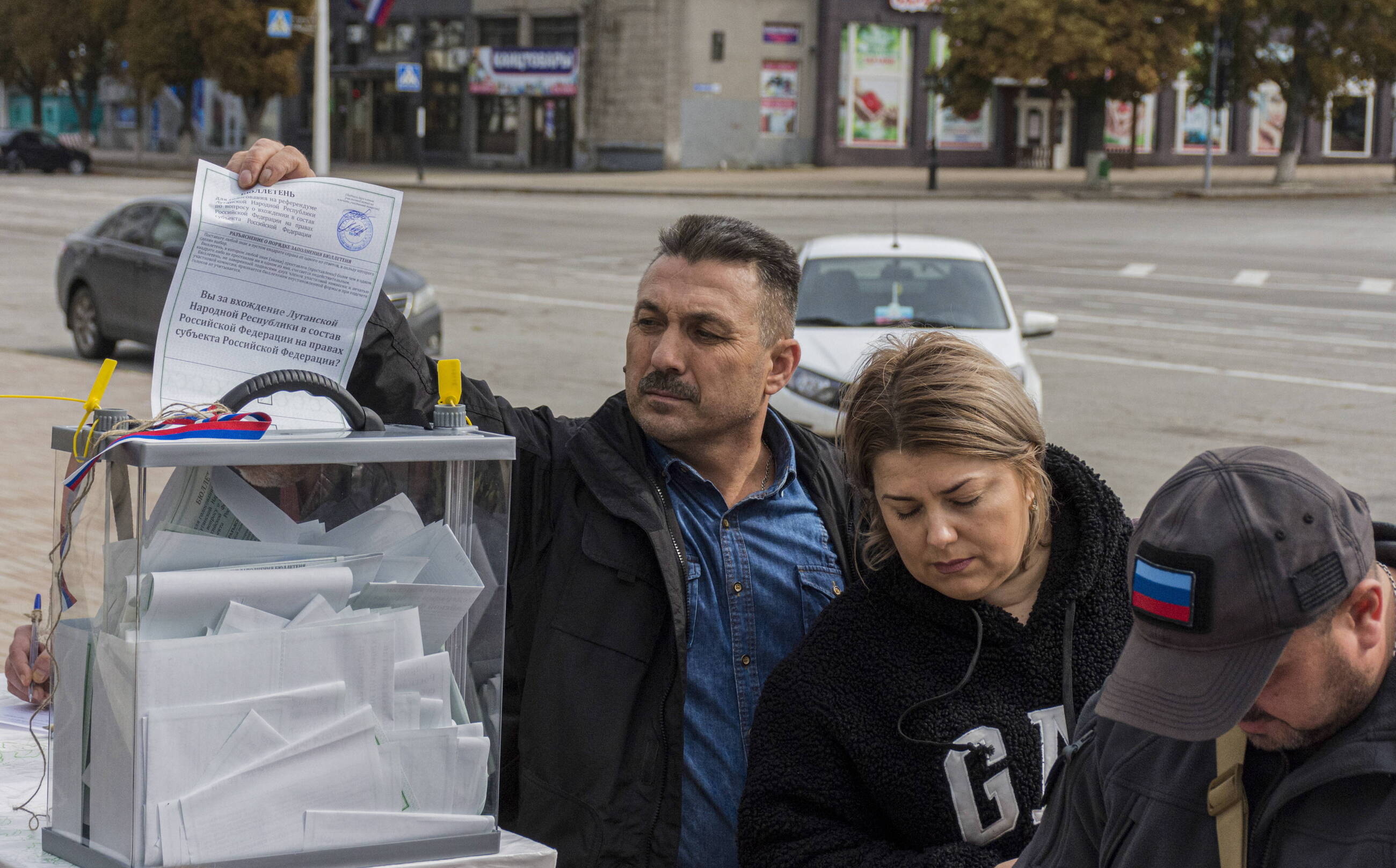 "Referenda" ws. przyłączenia okupowanych terenów do Rosji trwają od 23 do 27 września.