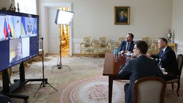 Rozmowa prezydentów Polski, Ukrainy i Słowacji