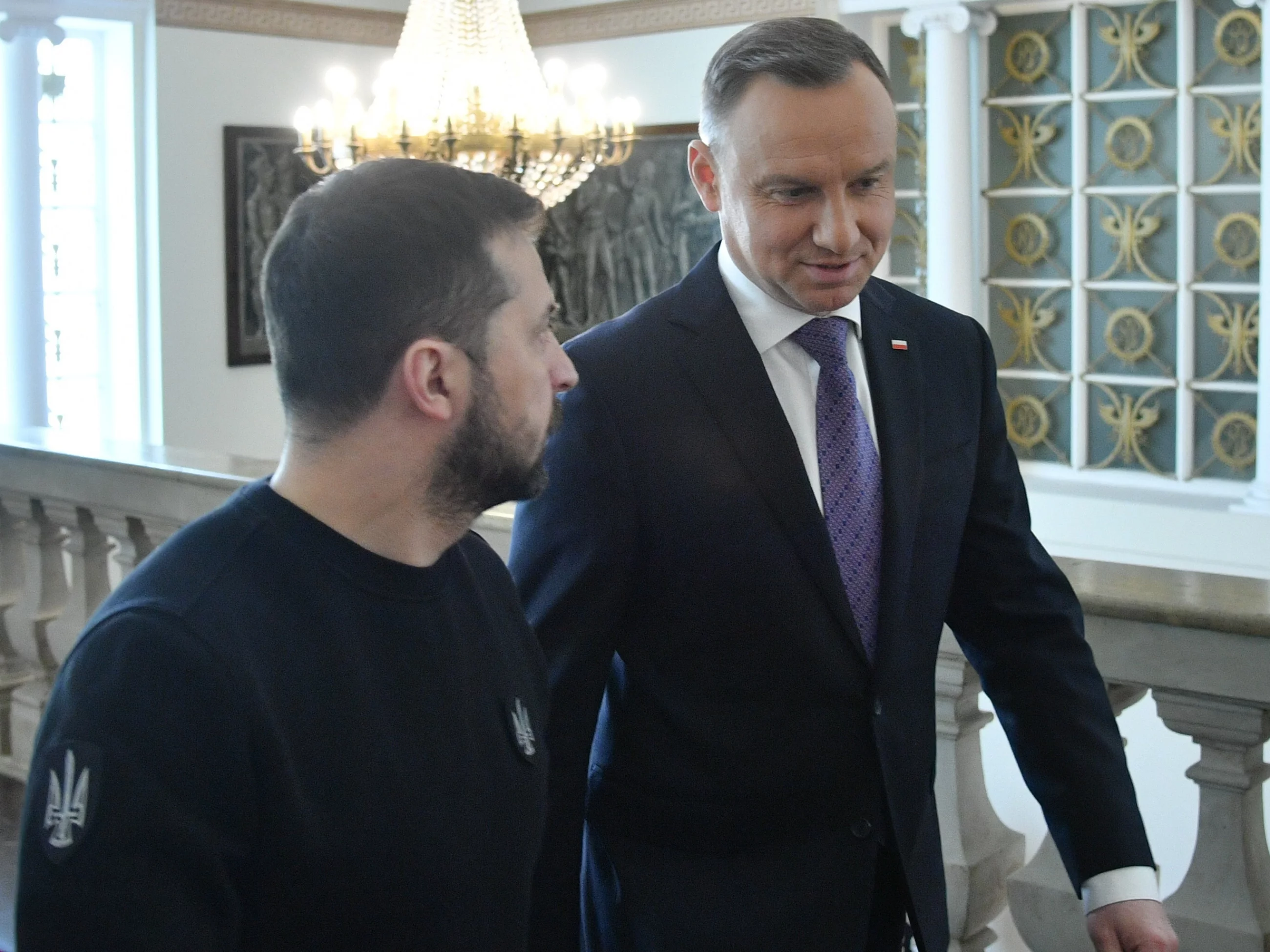 Wizyta oficjalna Prezydenta Ukrainy w Polsce. Prezydent RP Andrzej Duda i prezydent Ukrainy Wołodymyr Zełenski