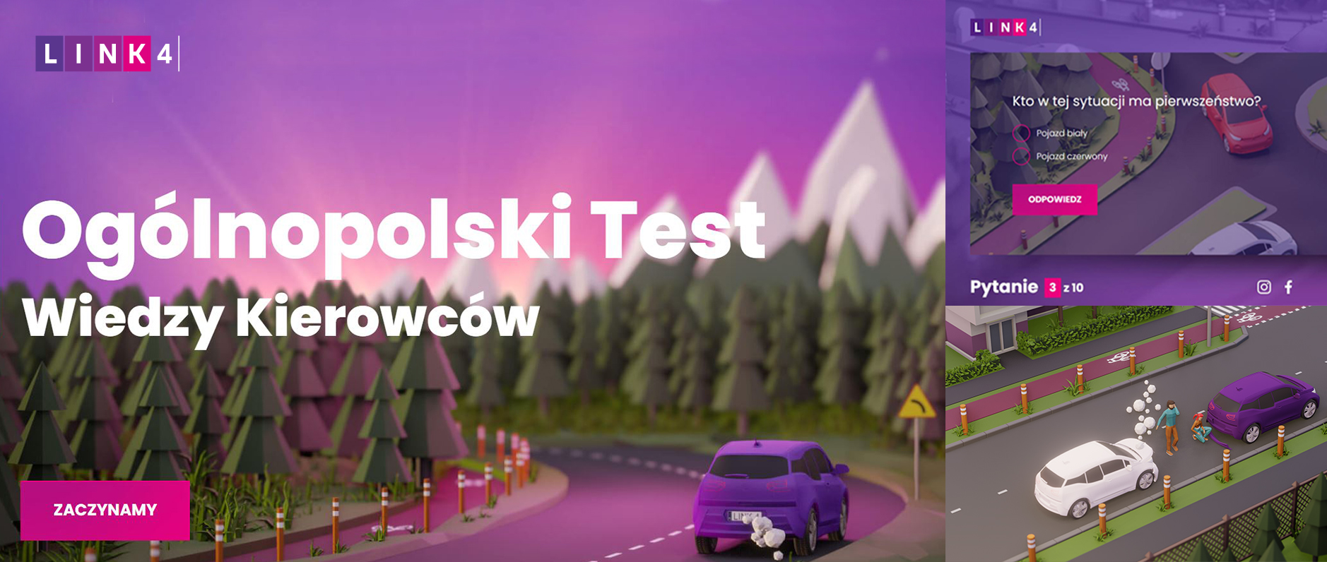 Rozwiąż test kierowcy i zdobądź zniżkę na OC i AC w LINK4