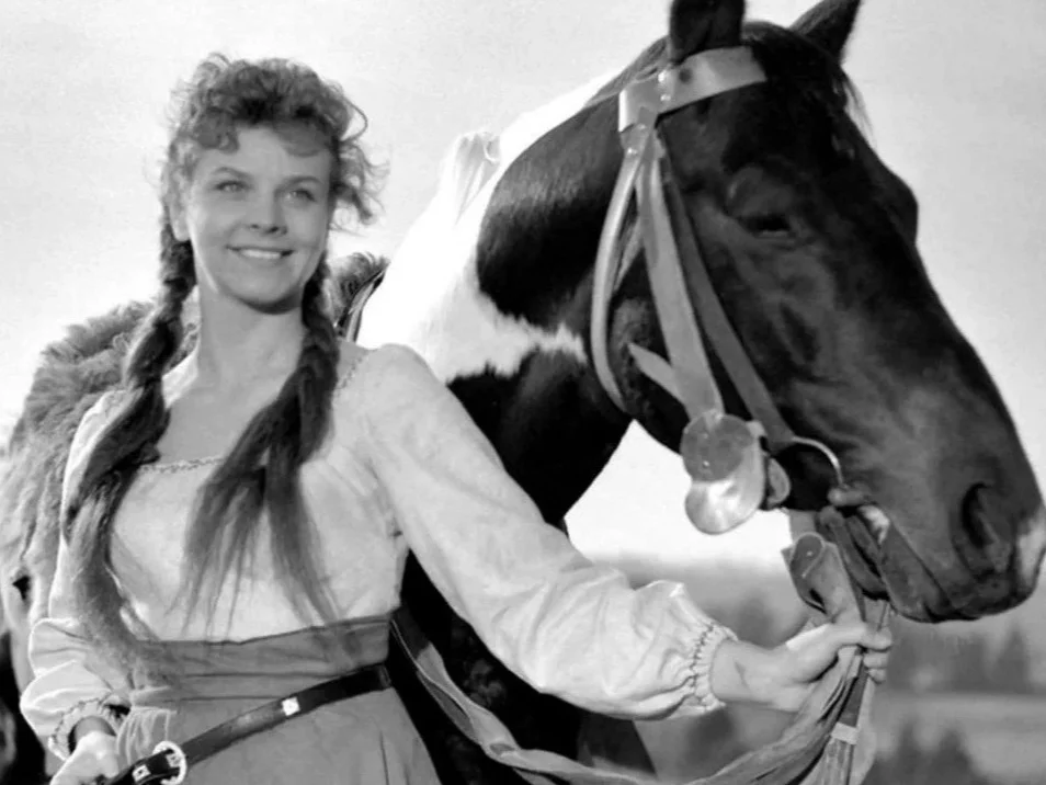 Urszula Modrzyńska jako Jagienka Zychówna w filmie "Krzyżacy"