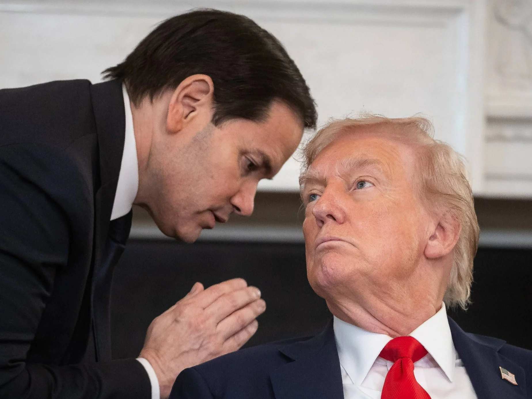 Prezydent USA Donald Trump i sekretarz stanu Marco Rubio