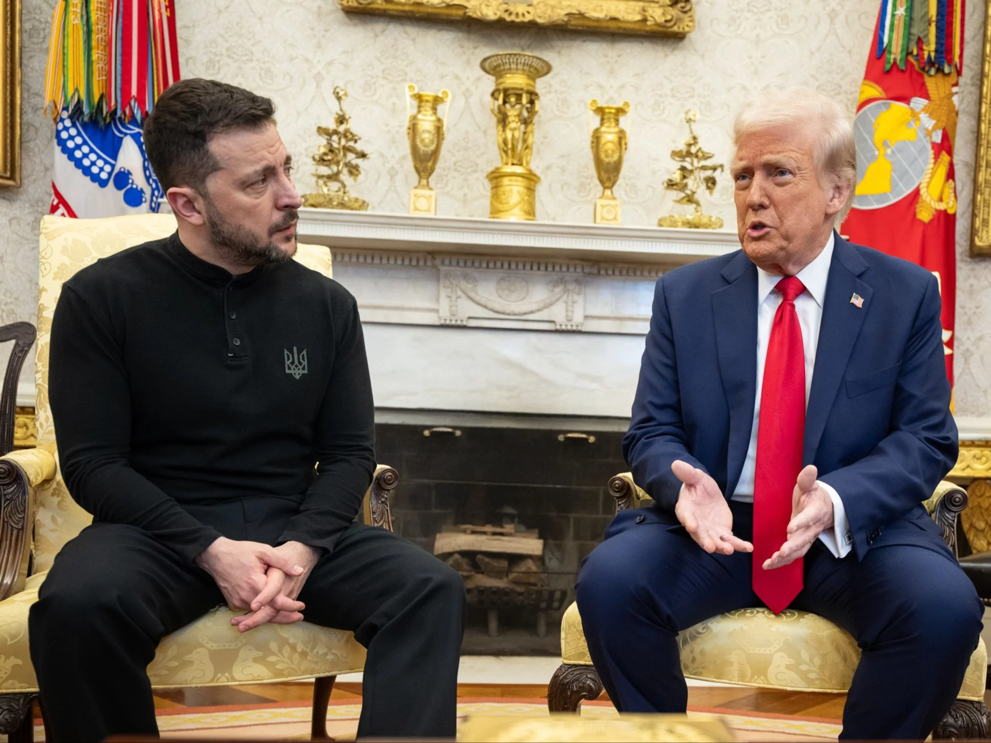 Prezydent Ukrainy Wołodymyr Zełenski i prezydent USA Donald Trump