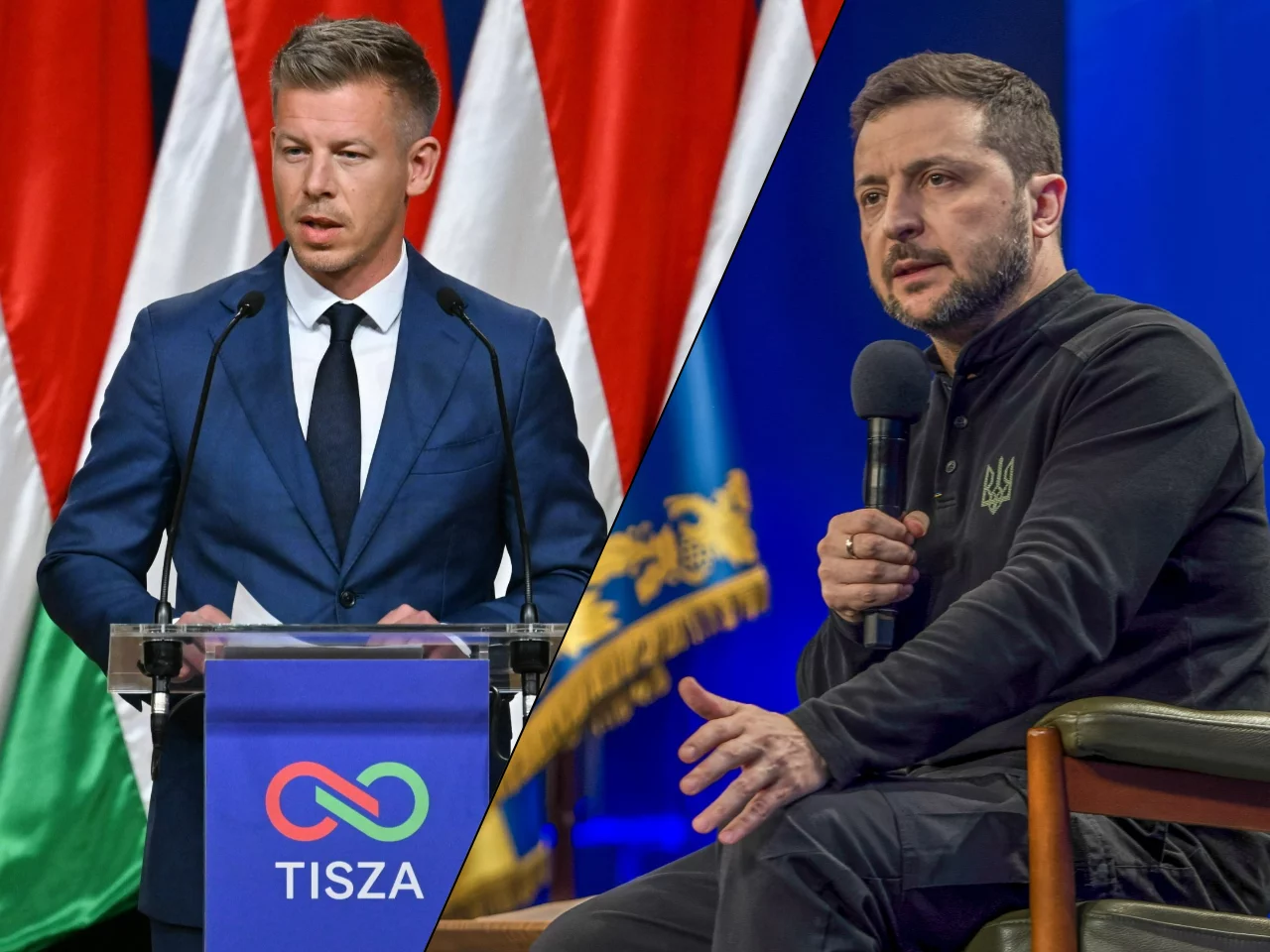 Peter Magyar i Wołodymyr Zełenski