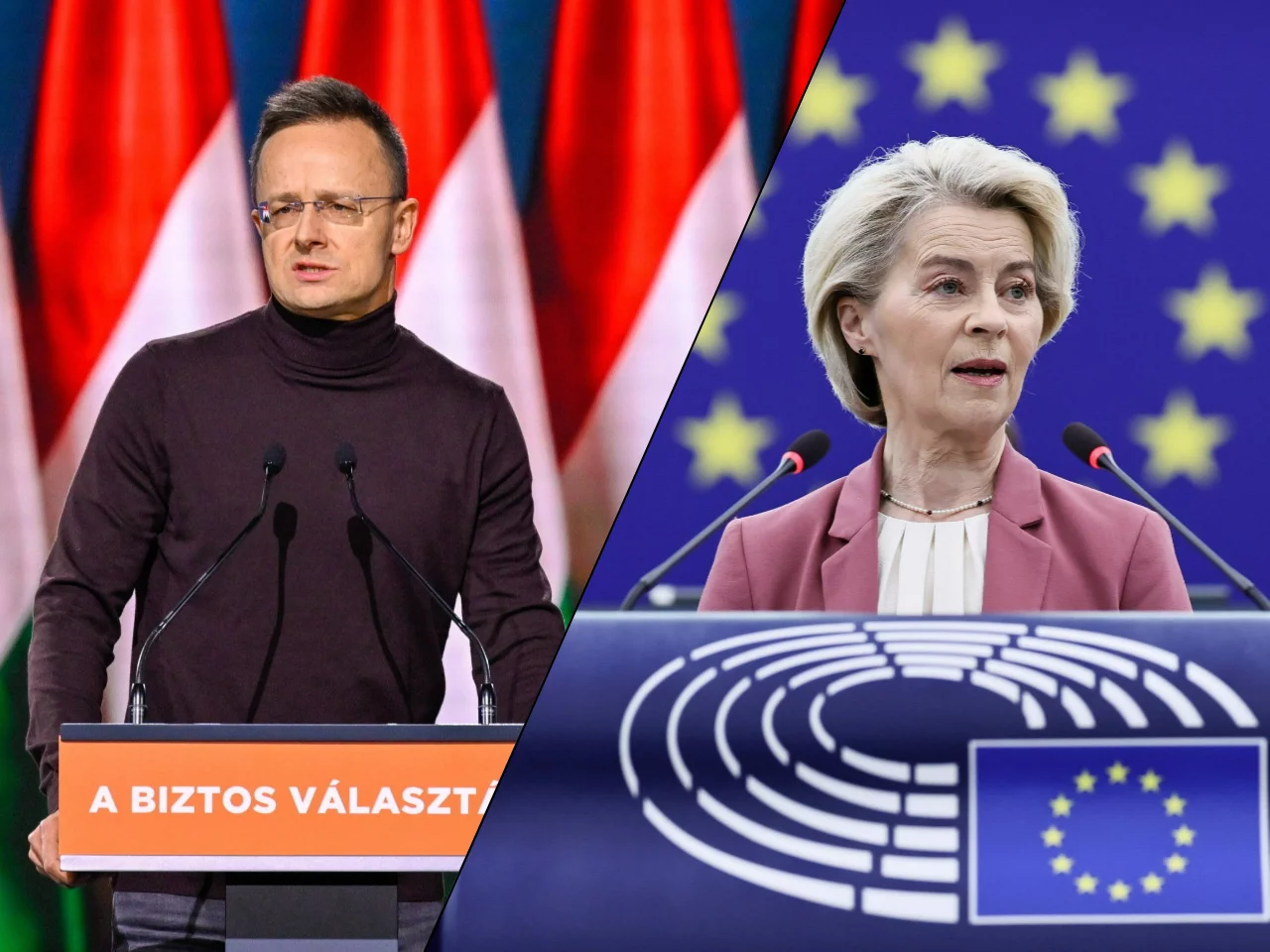 Peter Szijjarto, Ursula von der Leyen