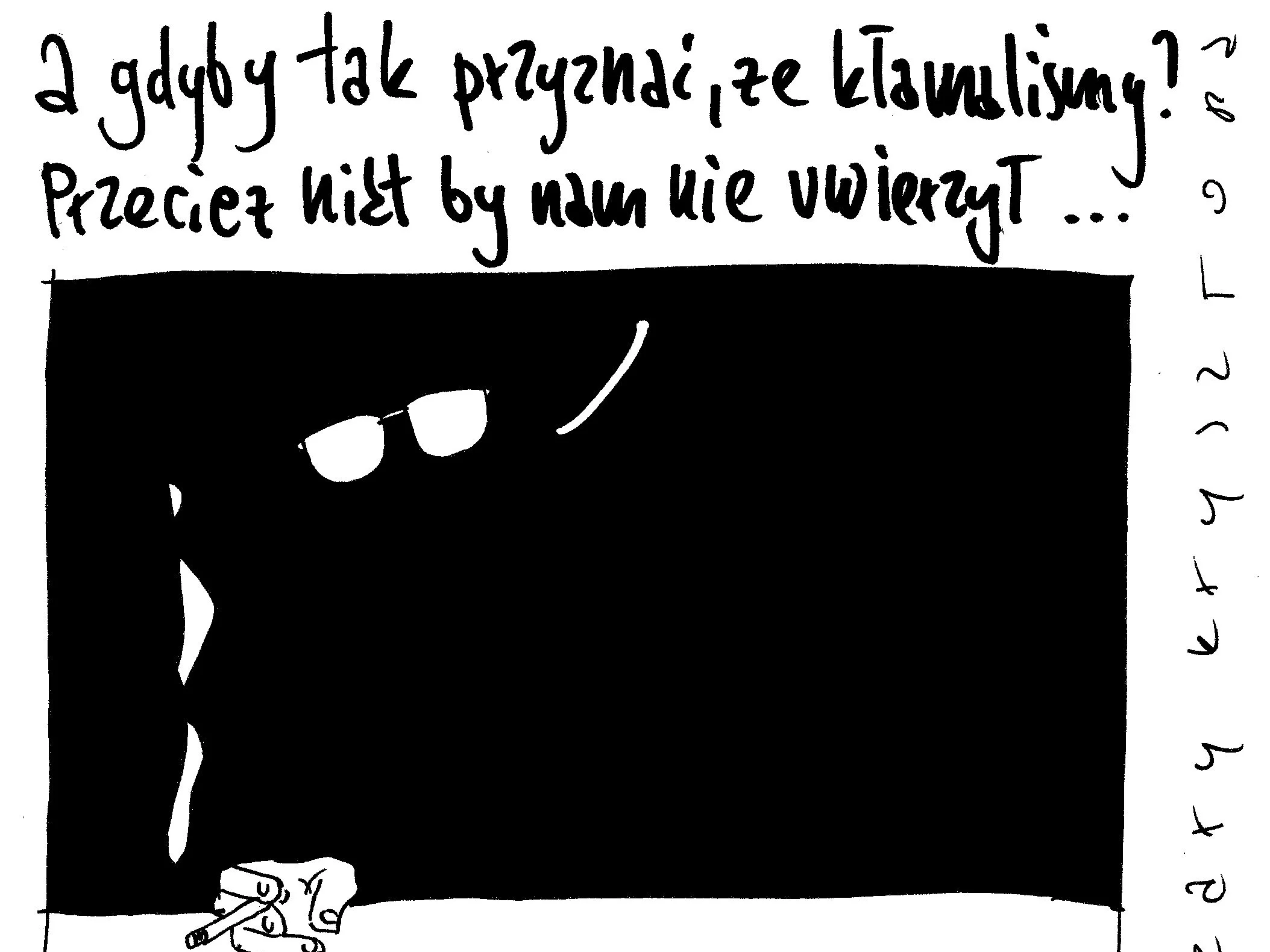 Rysunkowe podsumowanie tygodnia. Rysuje Cezary Krysztopa