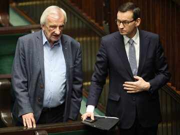 Ryszard Terlecki i Mateusz Morawiecki w Sejmie