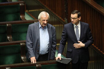 Ryszard Terlecki i Mateusz Morawiecki w Sejmie