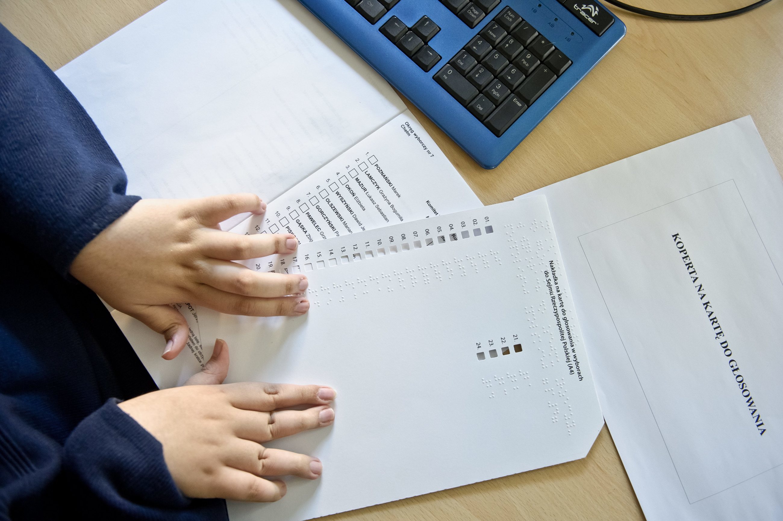 nakładka dla niewidomych