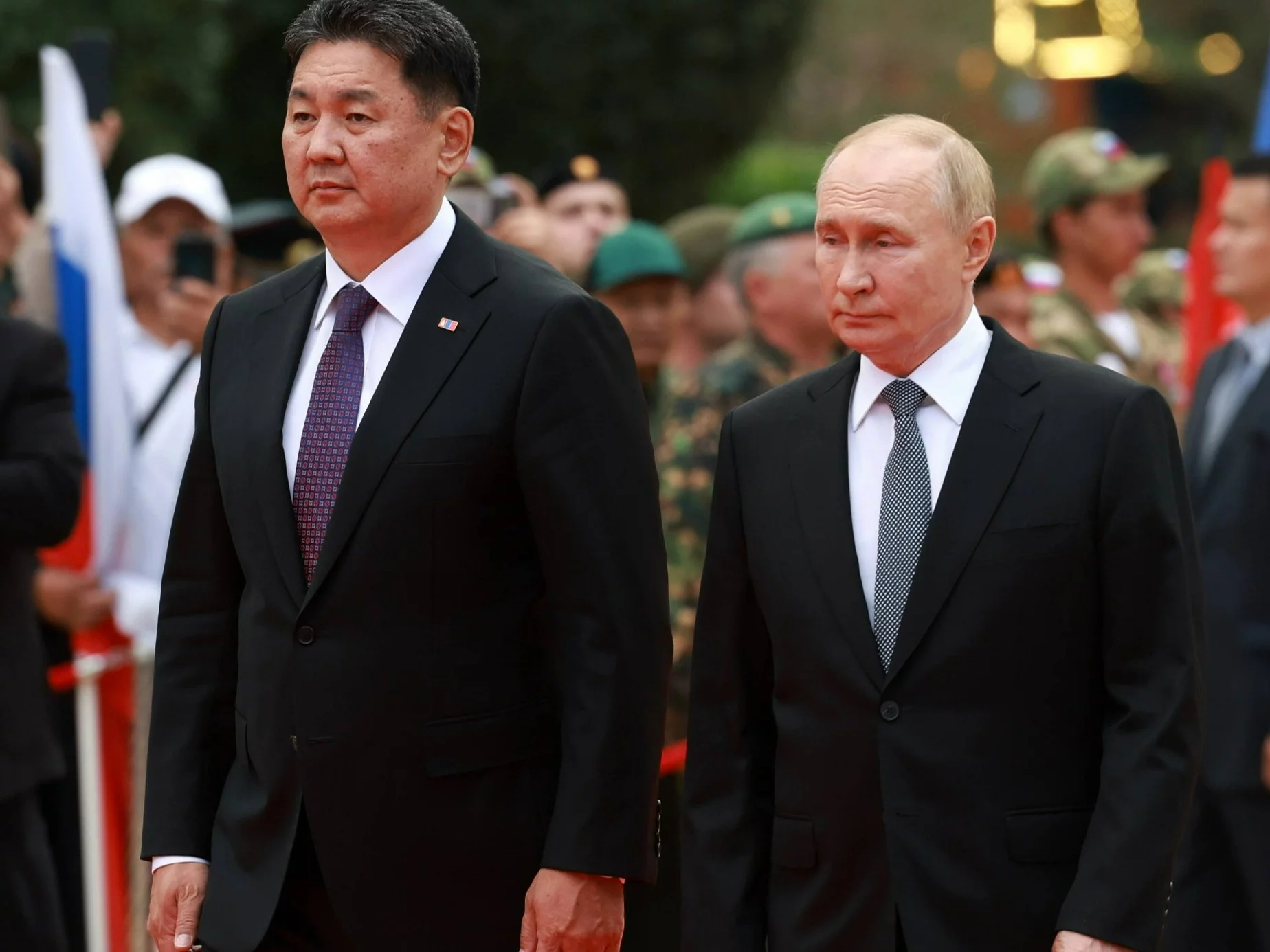 Prezydent Mongolii Uchnaagijn Chürelsüch i prezydent Rosji Władimir Putin