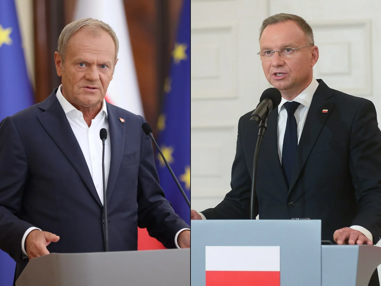 Premier Donald Tusk i prezydent Andrzej Duda