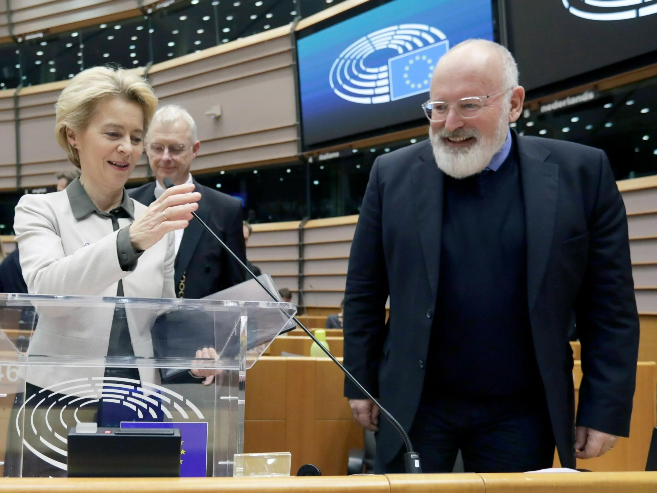 Ursula von der Leyen i Frans Timmermans