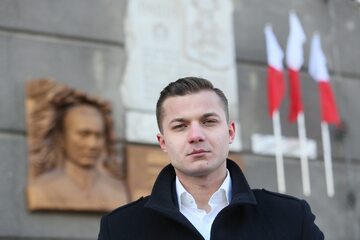Rzecznik prasowy Młodzieży Wszechpolskiej Mateusz Pławski