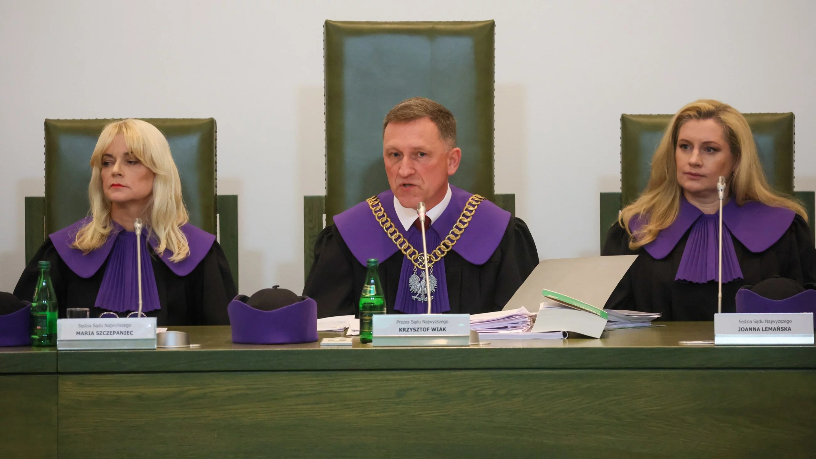 Sędziowie Izby Kontroli SN Krzysztof Wiak, Maria Szczepaniec, Joanna Lemańska