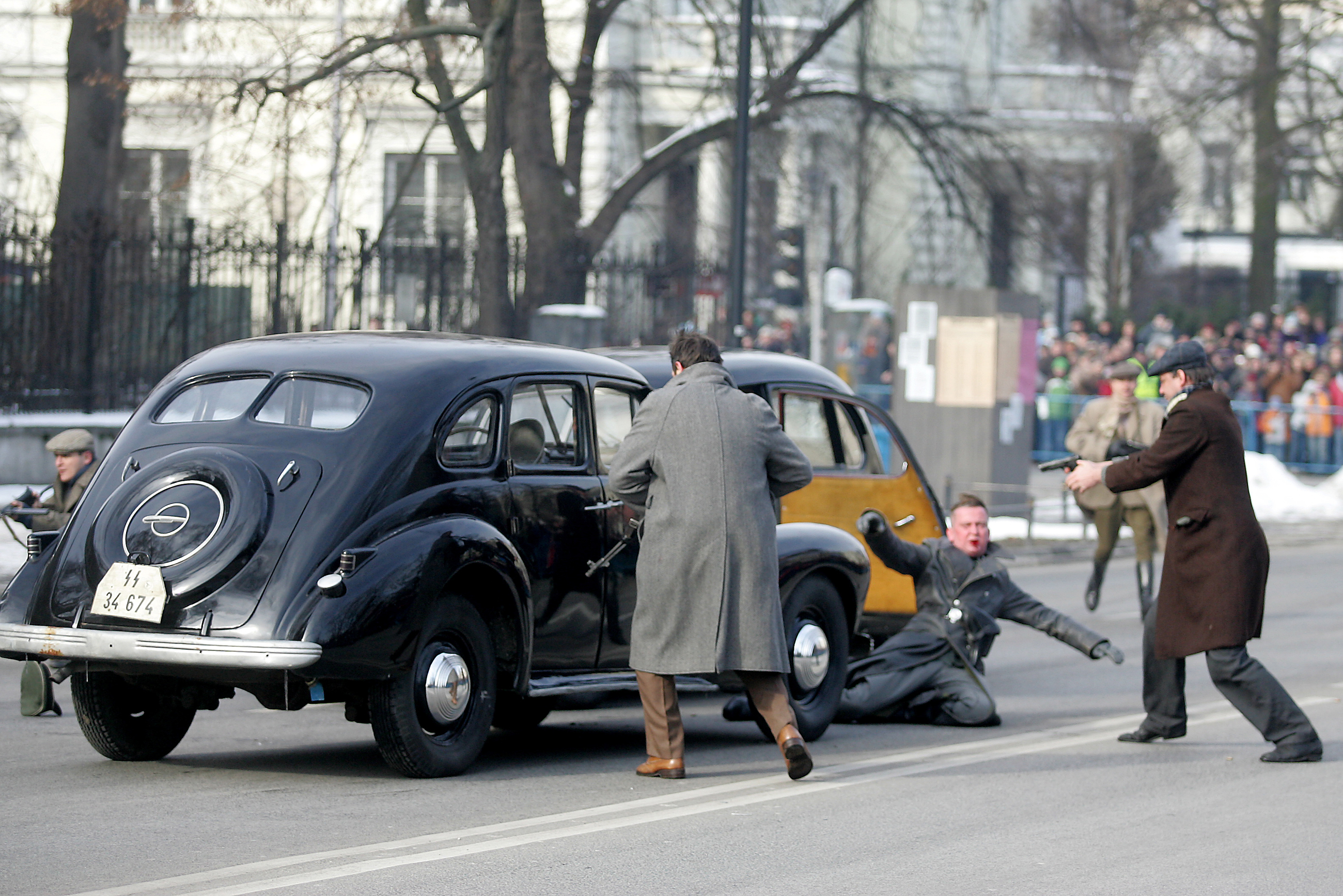 Inscenizacja zamachu na Franza Kutscherę. Warszawa, 2009 r.