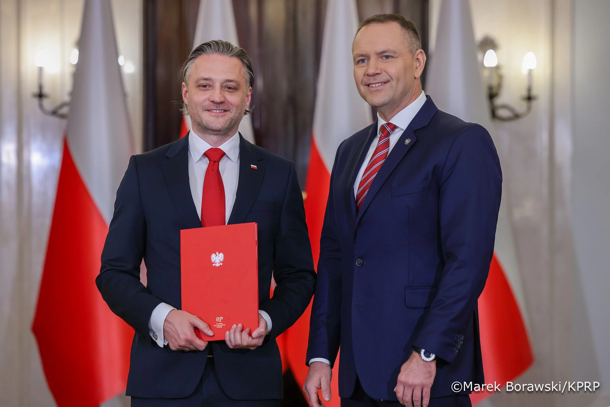 Szef BBN Bartosz Grodecki i prezydent Karol Nawrocki