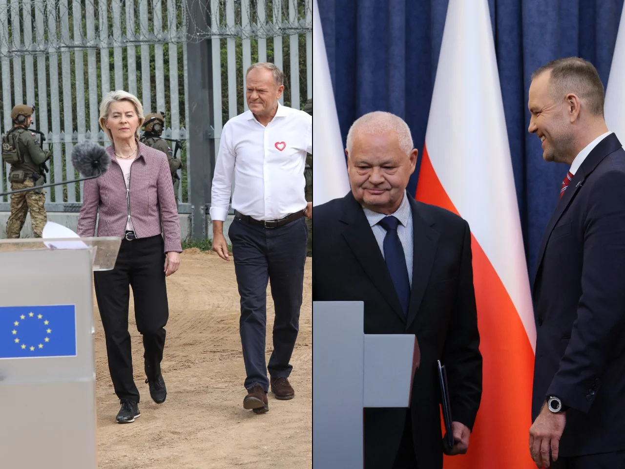 Von der Leyen, Tusk, Glapiński, Nawrocki