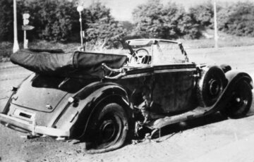 Samochód Reinharda Heydricha po zamachu