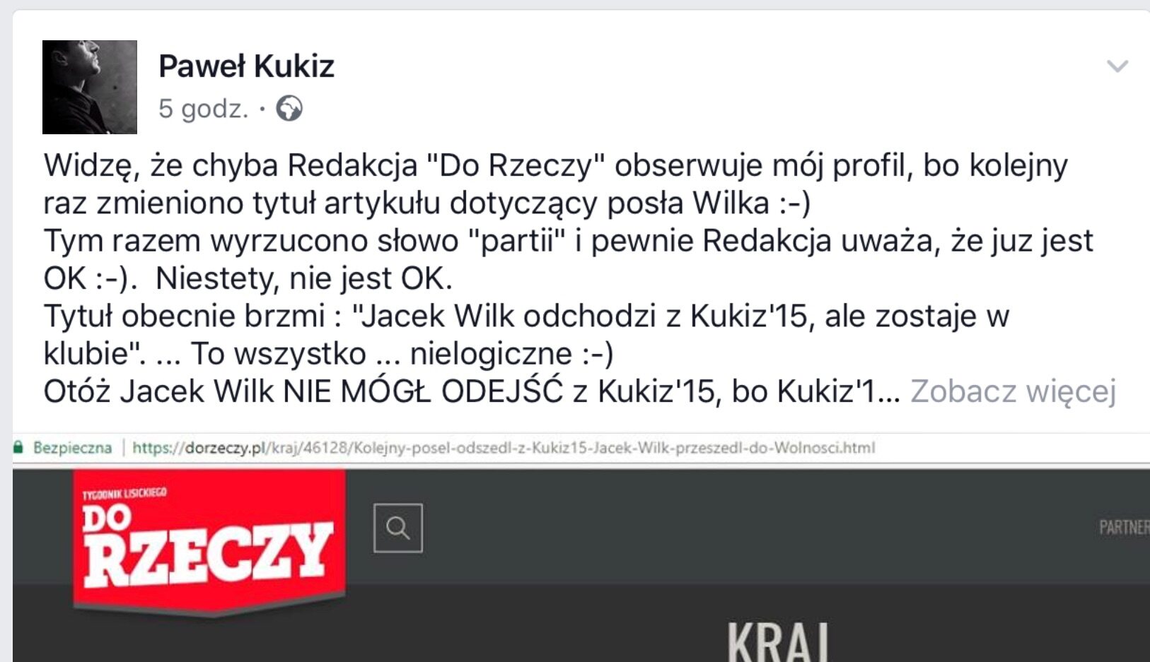 Pawel Kukiz Atakuje Do Rzeczy Milczy O Januszu Korwin Mikke