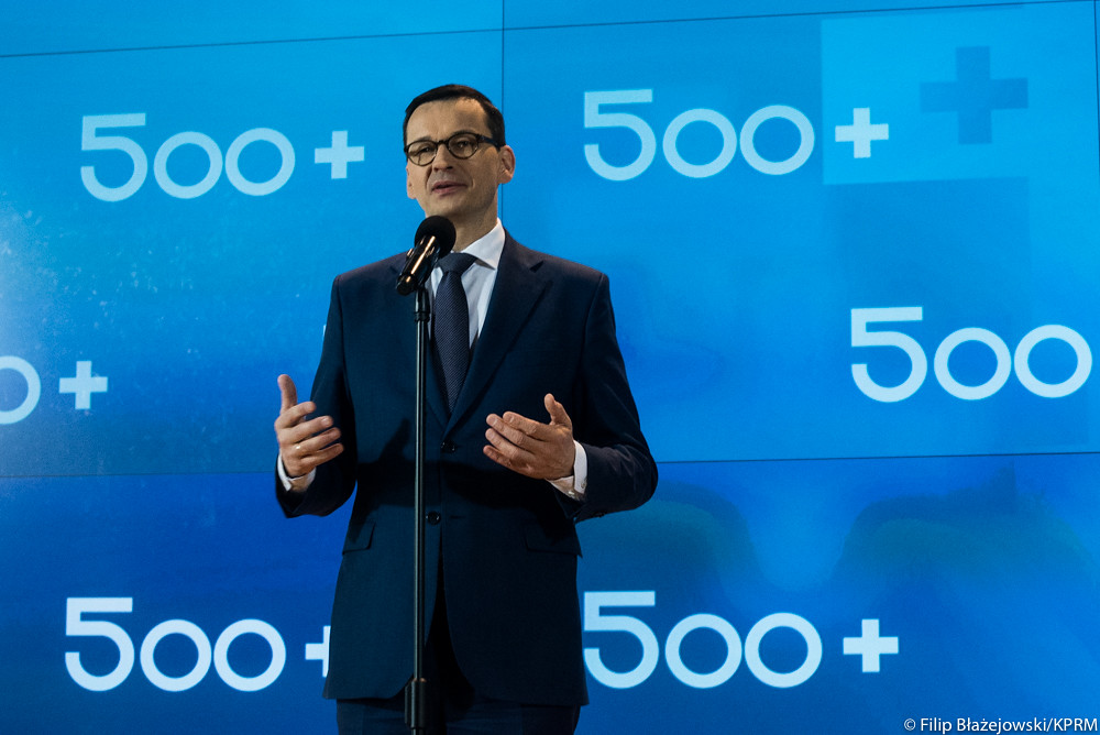 Mateusz Morawiecki na konferencji prasowej o 500 plus