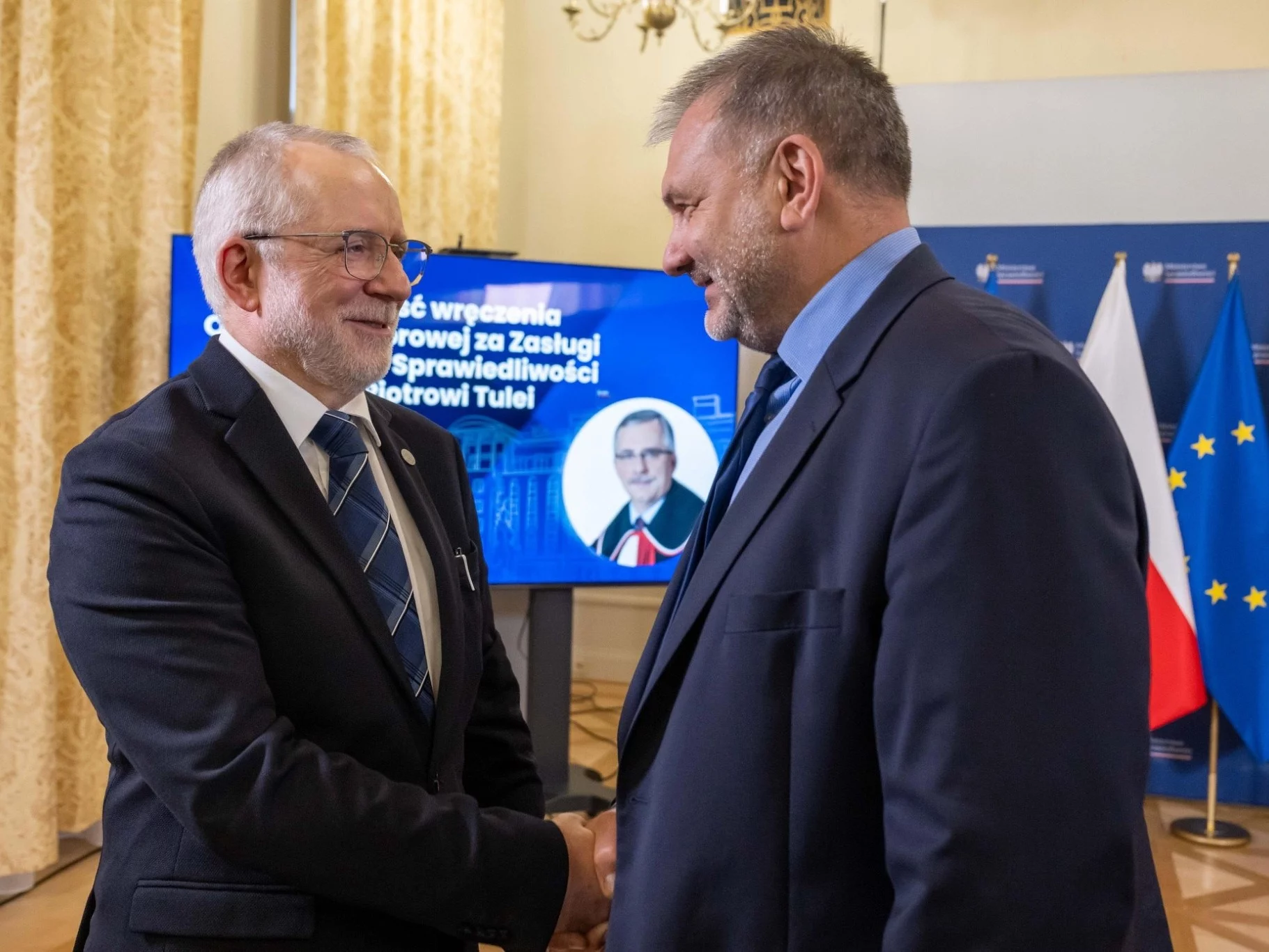 Sędzia Piotr Tuleja i minister sprawiedliwości Waldemar Żurek