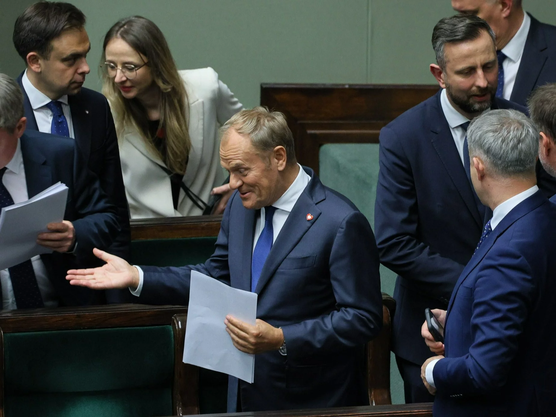 Premier Donald Tusk i ministrowie w Sejmie