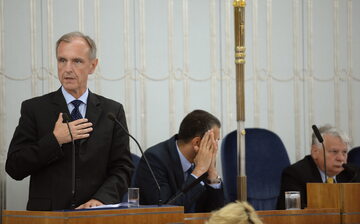 Senator PO Bogdan Klich podczas posiedzenia Senatu