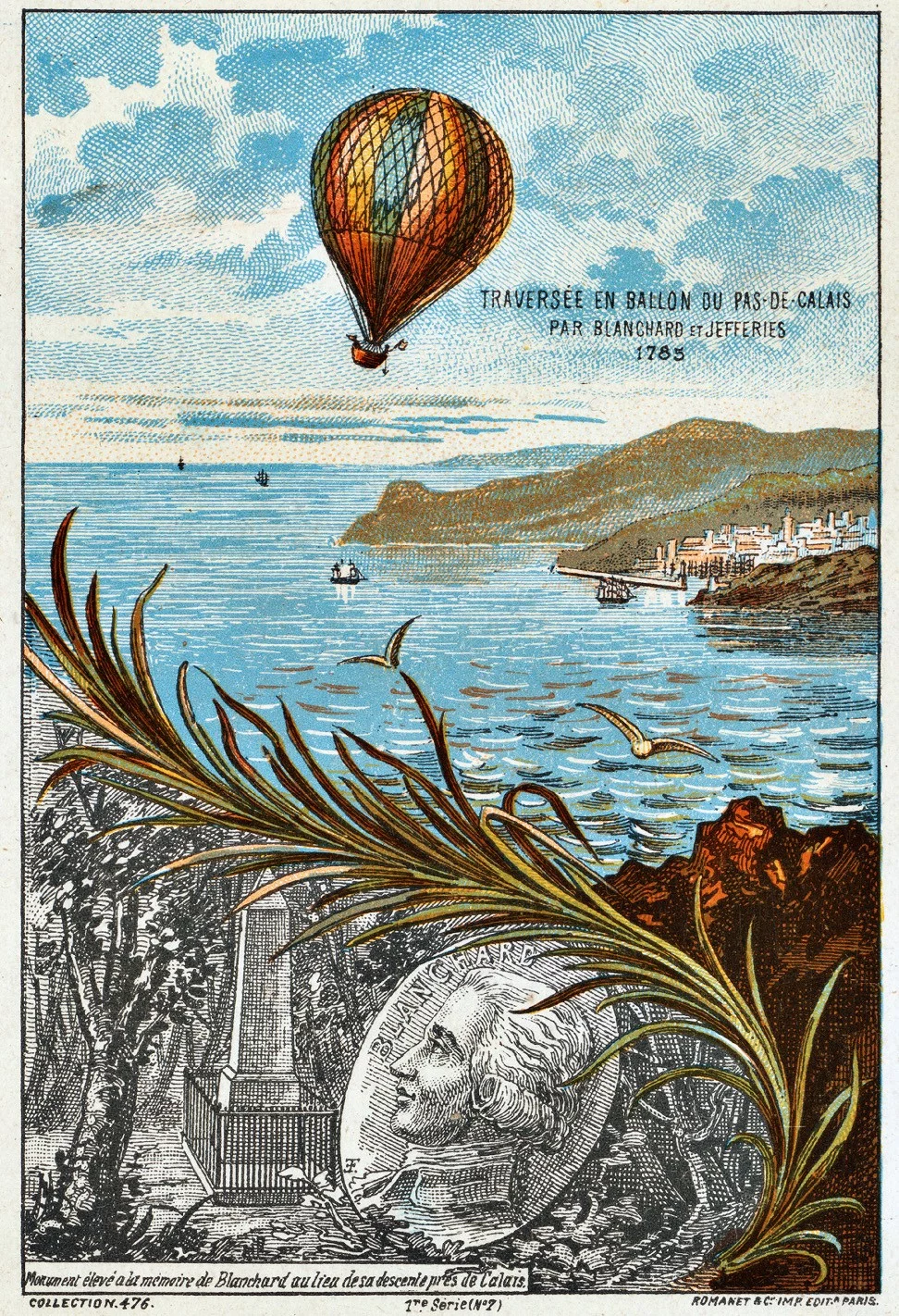 Pierwszy lot balonem nad Kanałem La Manche Jeana Blancharda i Johna Jeffriesa, 7 stycznia 1785