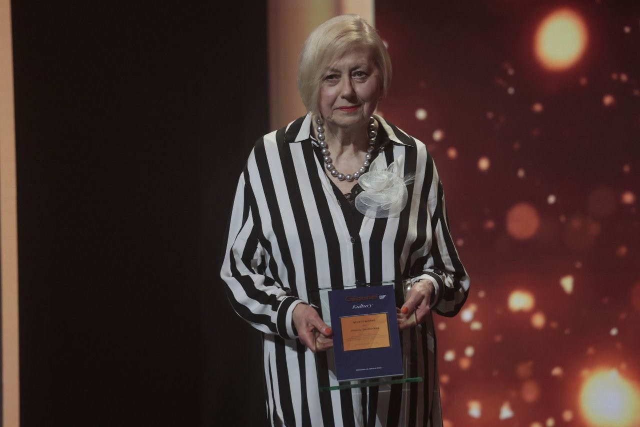 Joanna Siedlecka podczas gali "Giganci Kultury"
