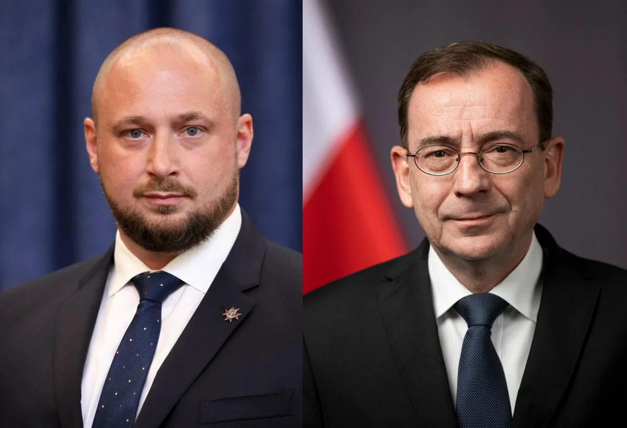 Jacek Siewiera (BBN) i Mariusz Kamiński (PiS)