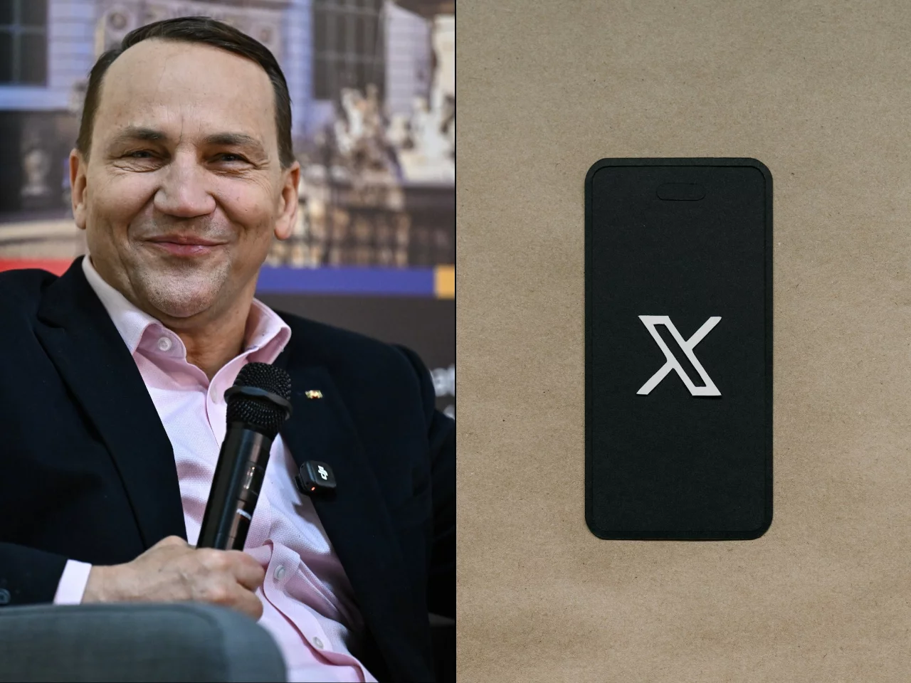 Radosław Sikorski. Smartfon z logiem X