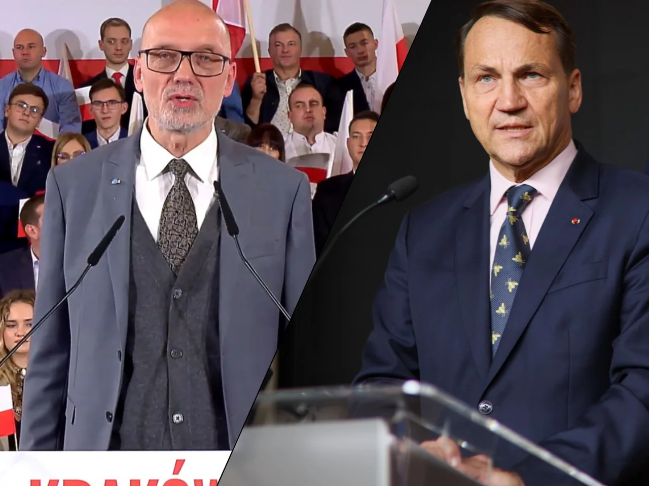 Prof. Andrzej Nowak i szef MSZ Radosław Sikorski