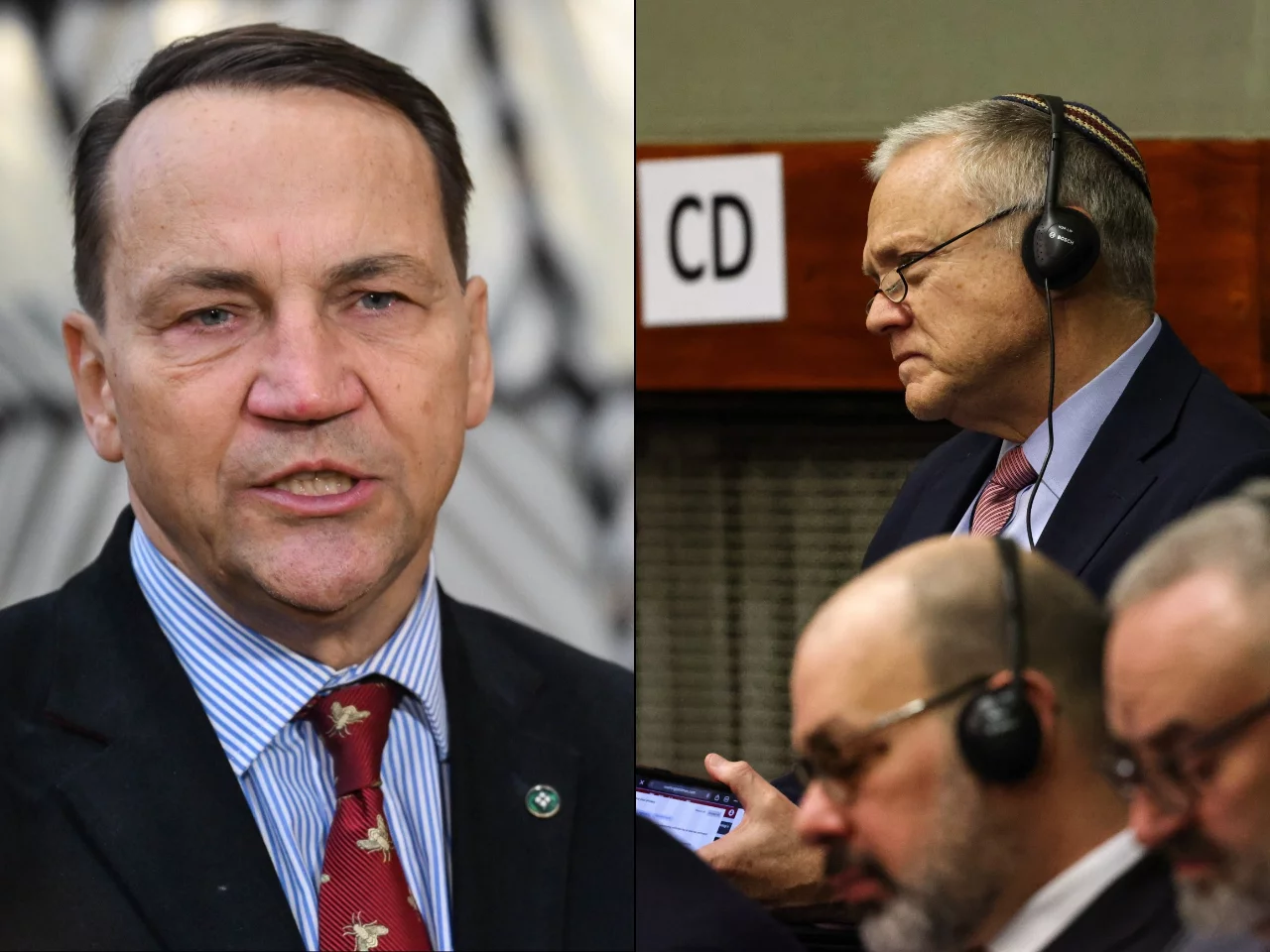 Szef MSZ Radosław Sikorski / Ambasador Tom Rose