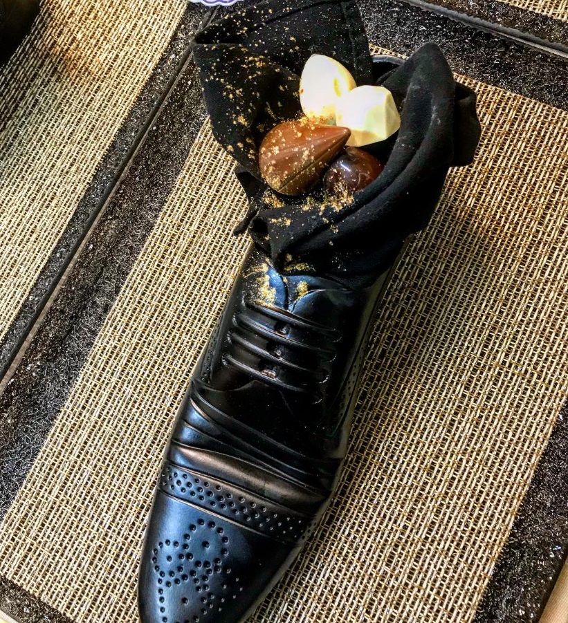 Deser zaserwowany na kolacji z japońskim premierem