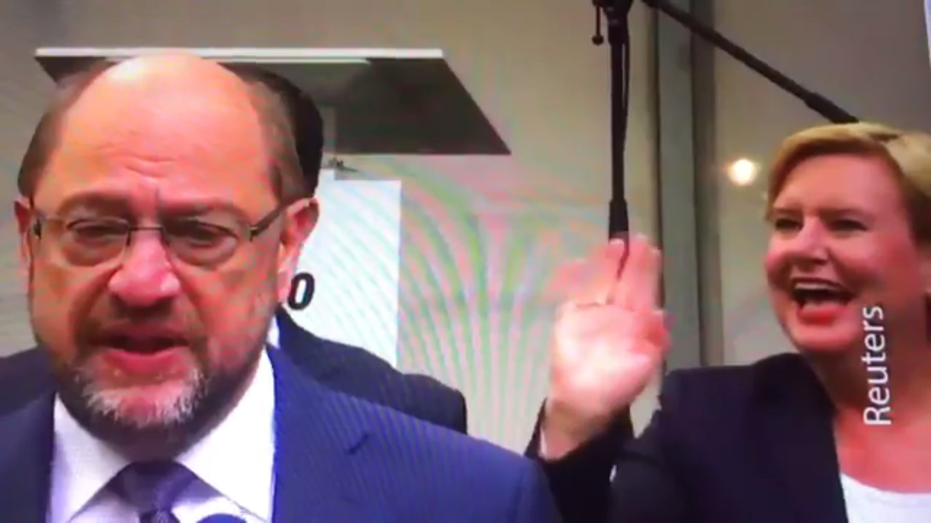 Eva Högl podczas oświadczenia Martina Schulza