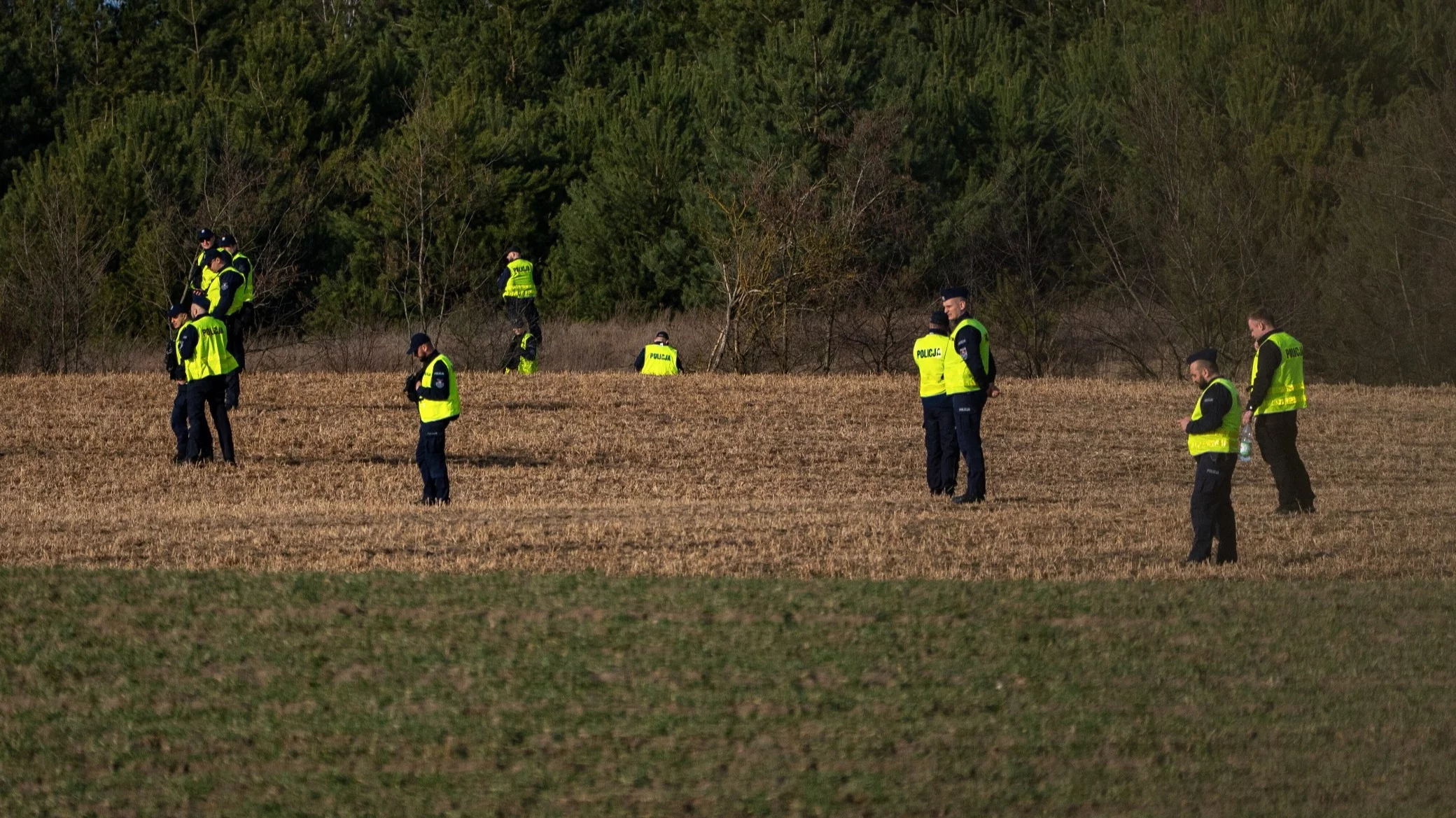 Miejsce znalezienia drona na terenie kopalni węgla brunatnego w Galczycach