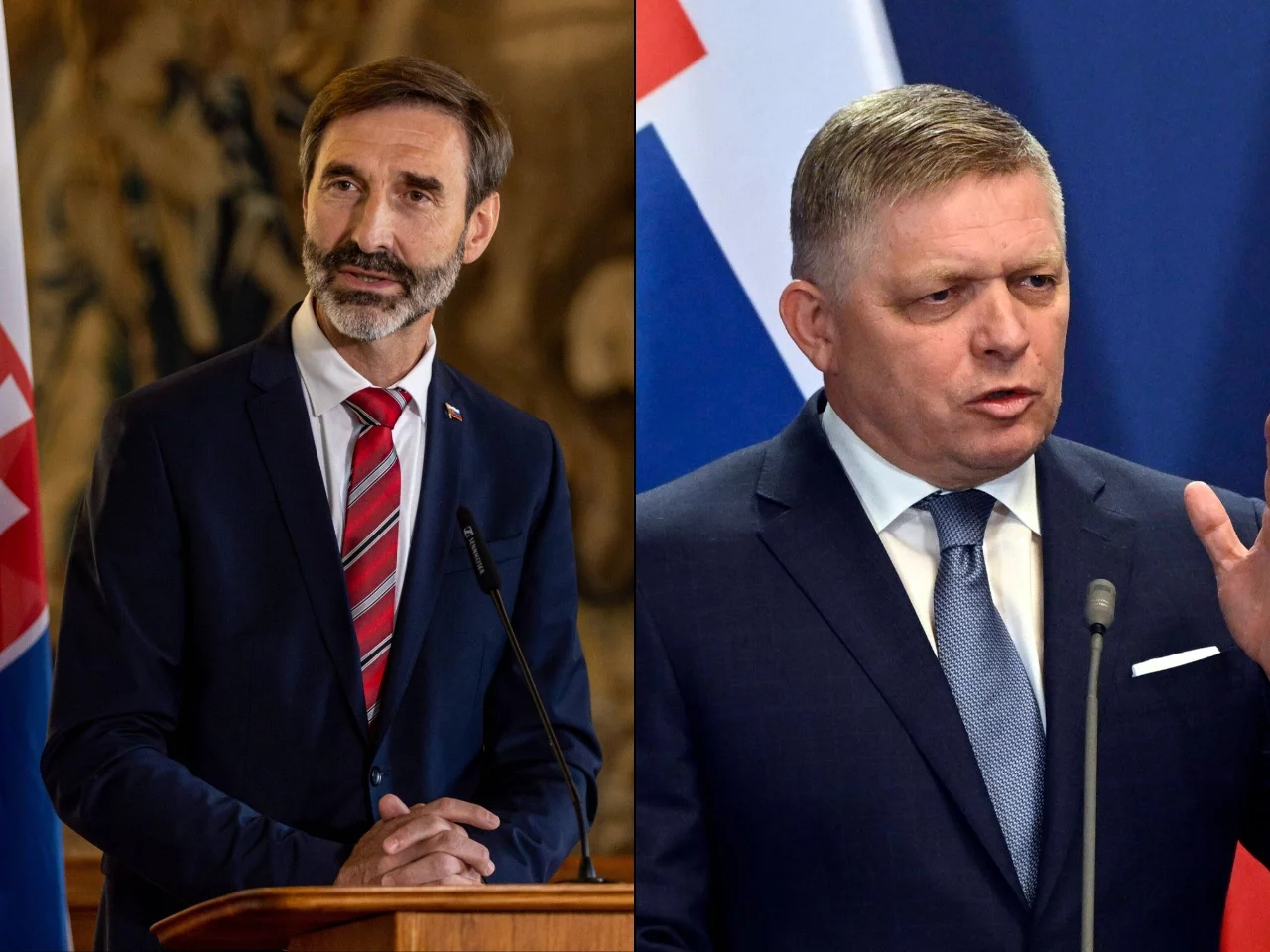 Juraj Blanar Minister spraw zagranicznych i europejskich Słowacji
i premier tego kraju Robert Fico