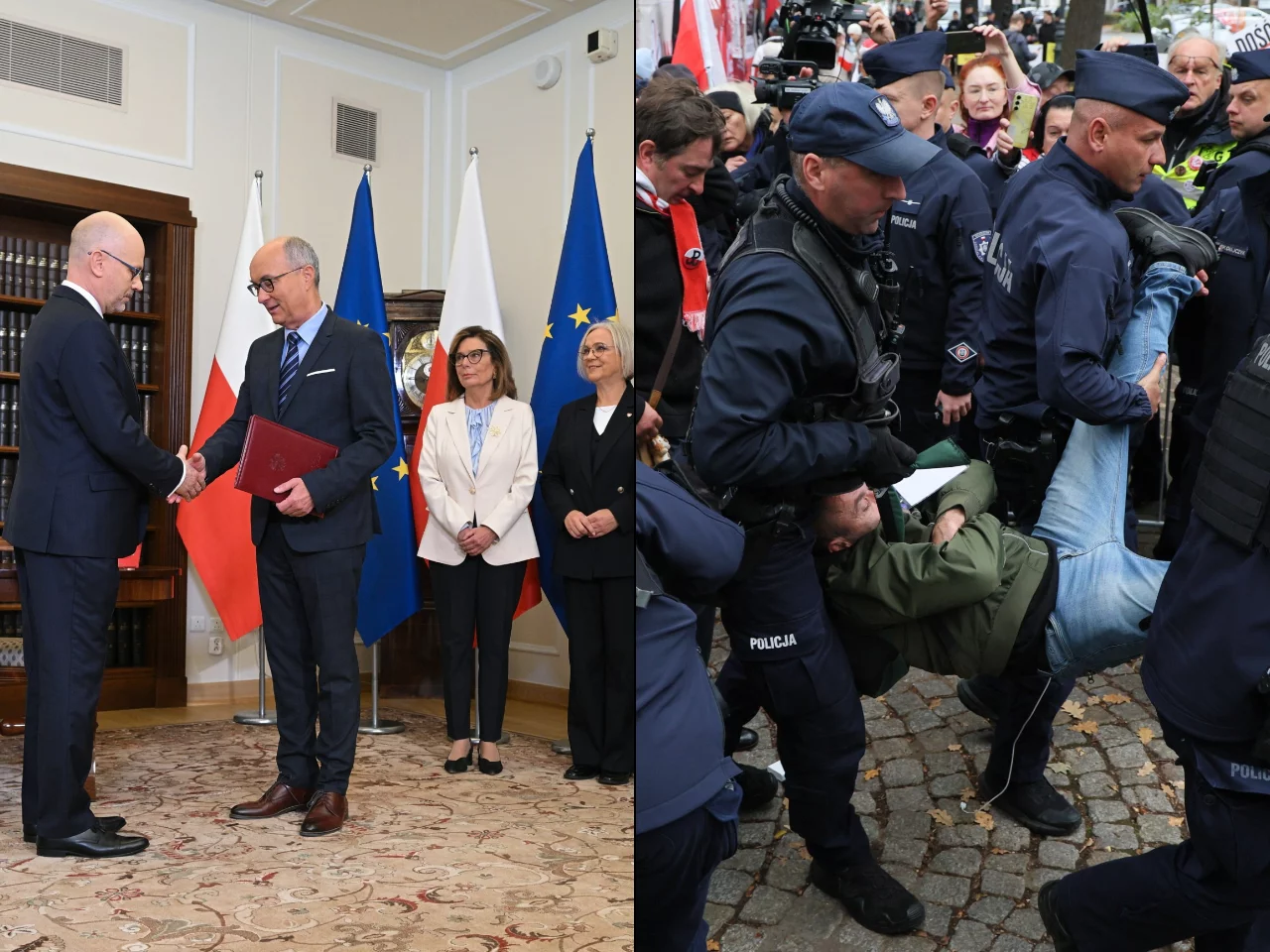 "Ślubowanie" Macieja Berka. Protest pod TK