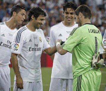 Słynni byli piłkarze Realu Madryt: Iker Casillas, Raul Gonzalez,  Cristiano Ronaldo i Kaka