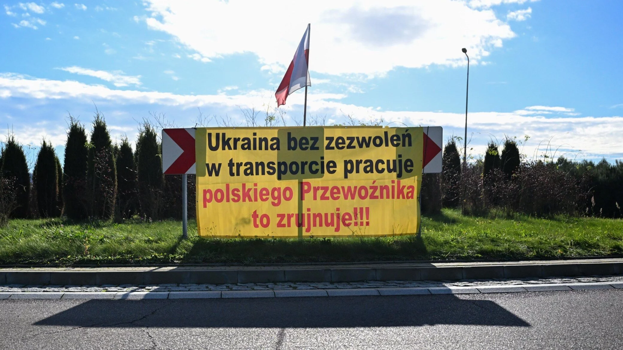 Protest przewoźników w Korczowej