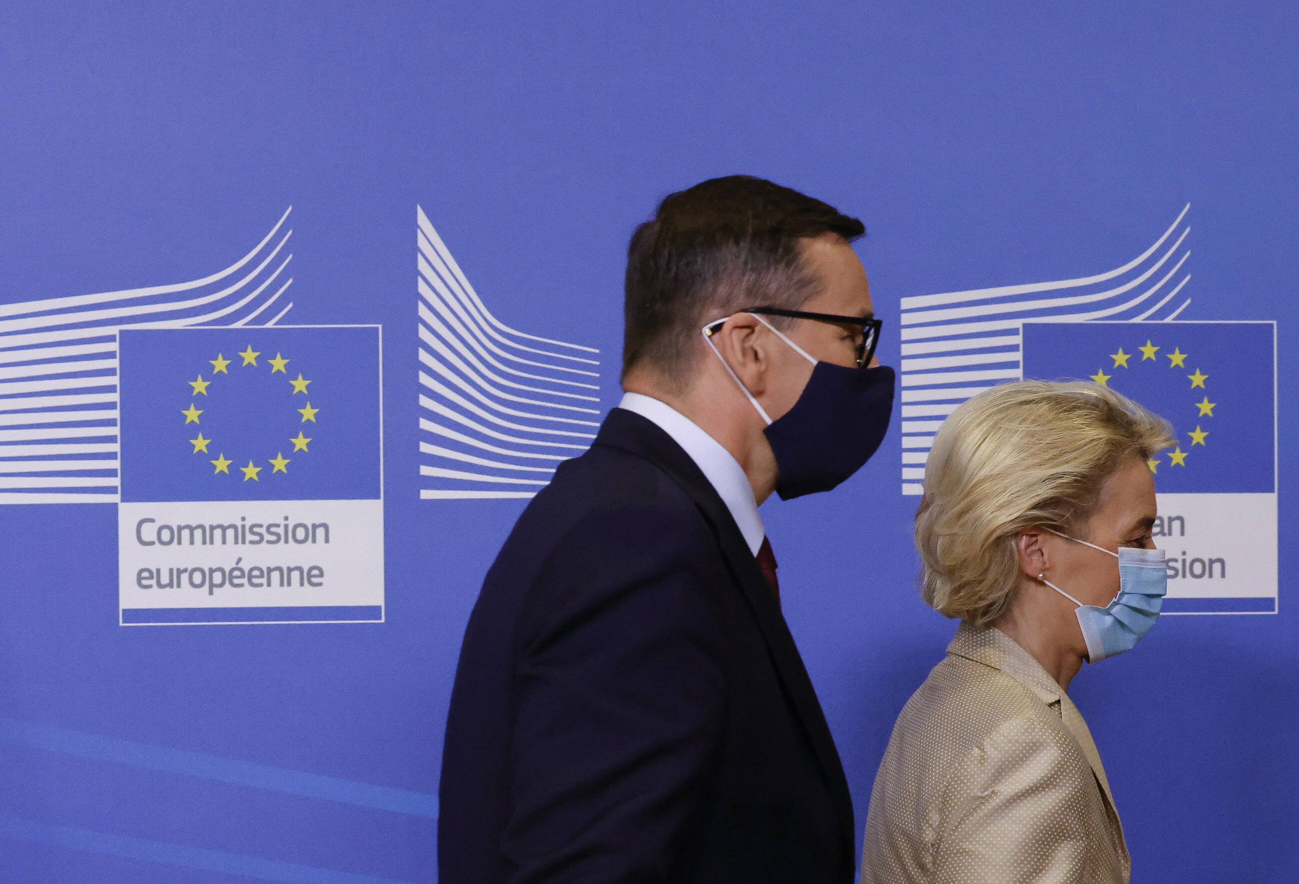 Premier Mateusz Morawiecki, szefowa KE Ursula Von den Leyen