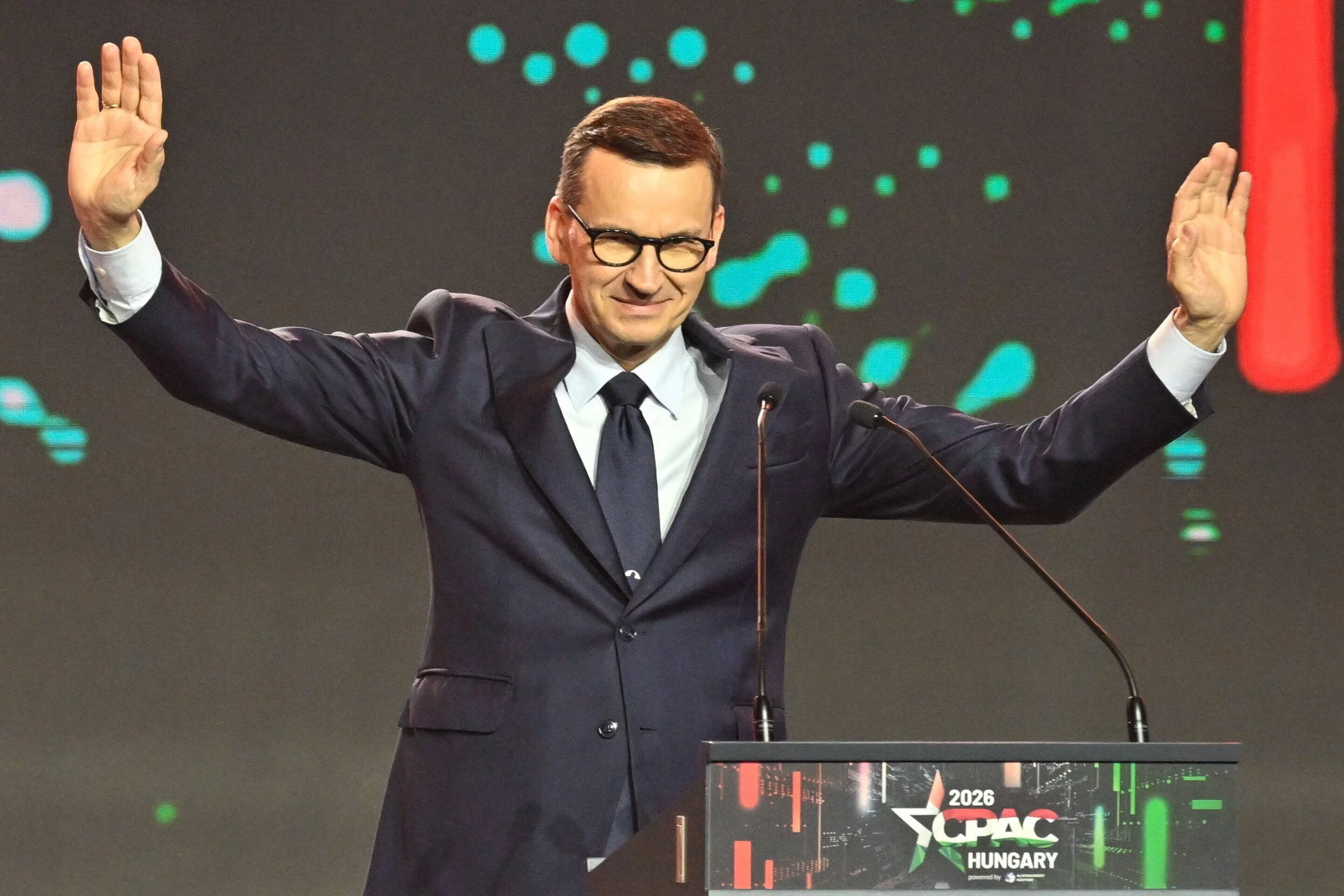 Mateusz Morawiecki na konferencji CPAC w Budapeszcie