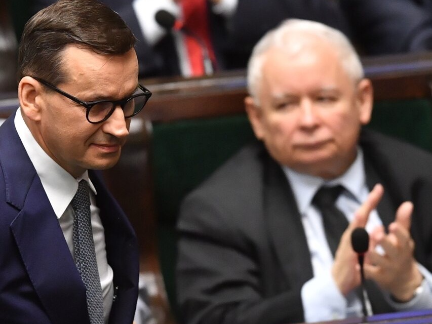 Premier Mateusz Morawiecki i prezes PiS Jarosław Kaczyński