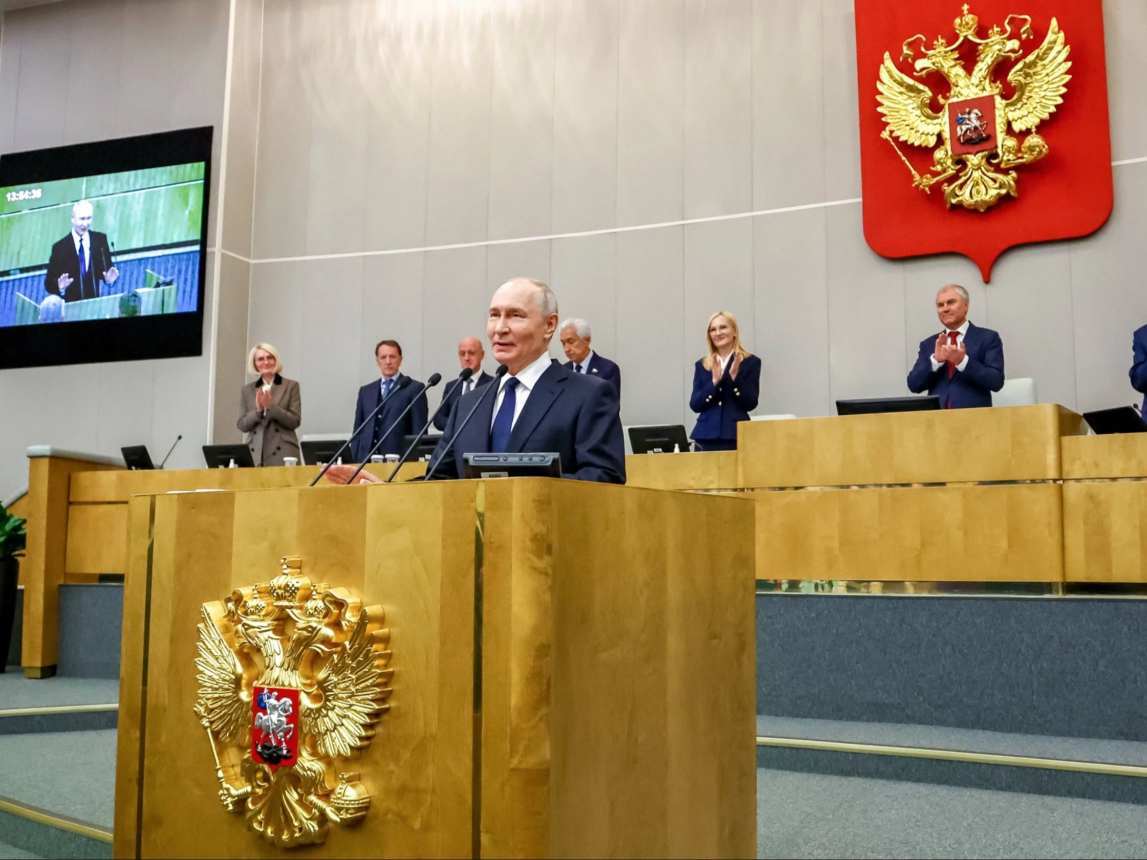 Władimir Putin w Dumie Państwowej