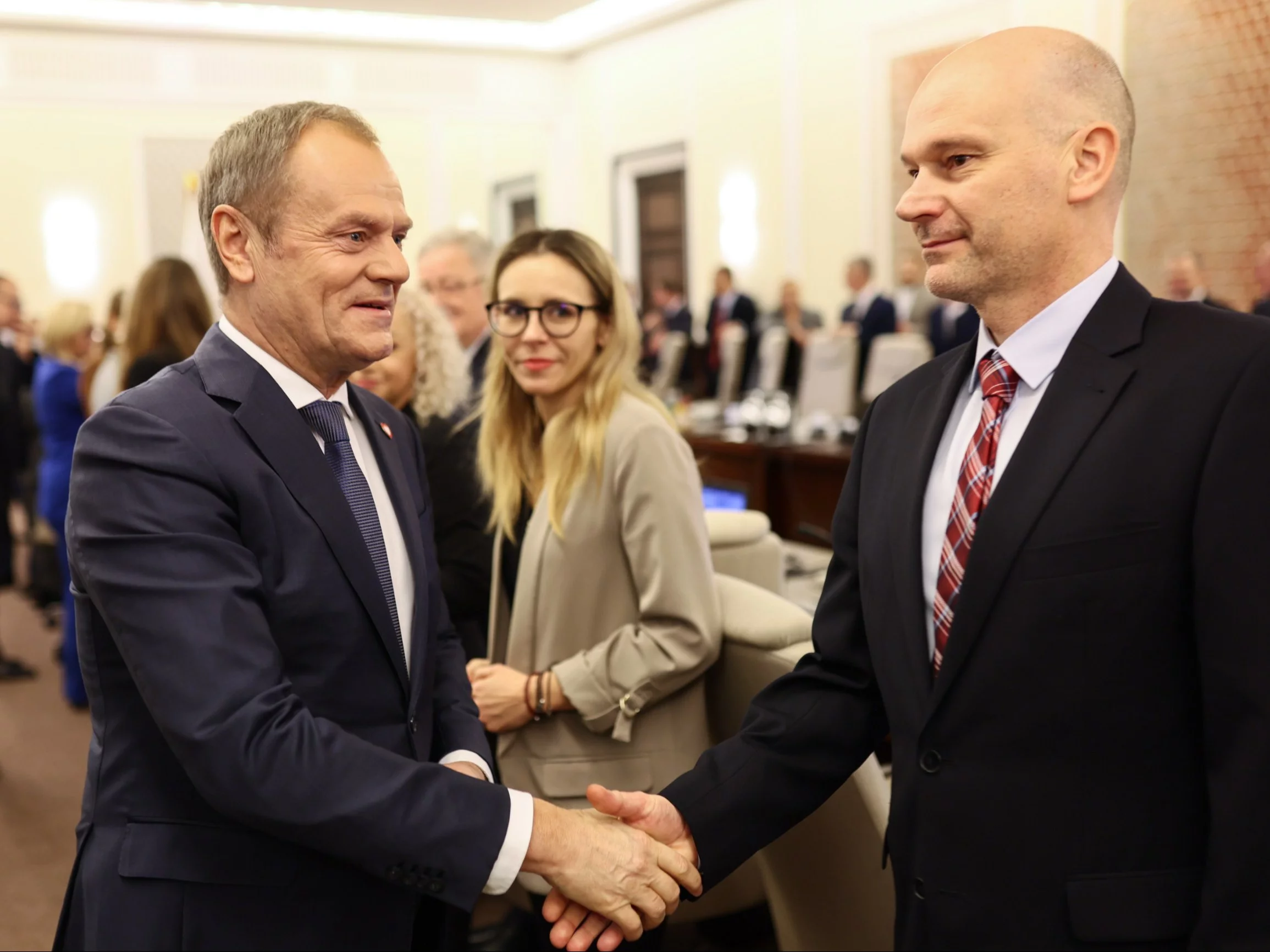 Premier Donald Tusk i Maciej Berek