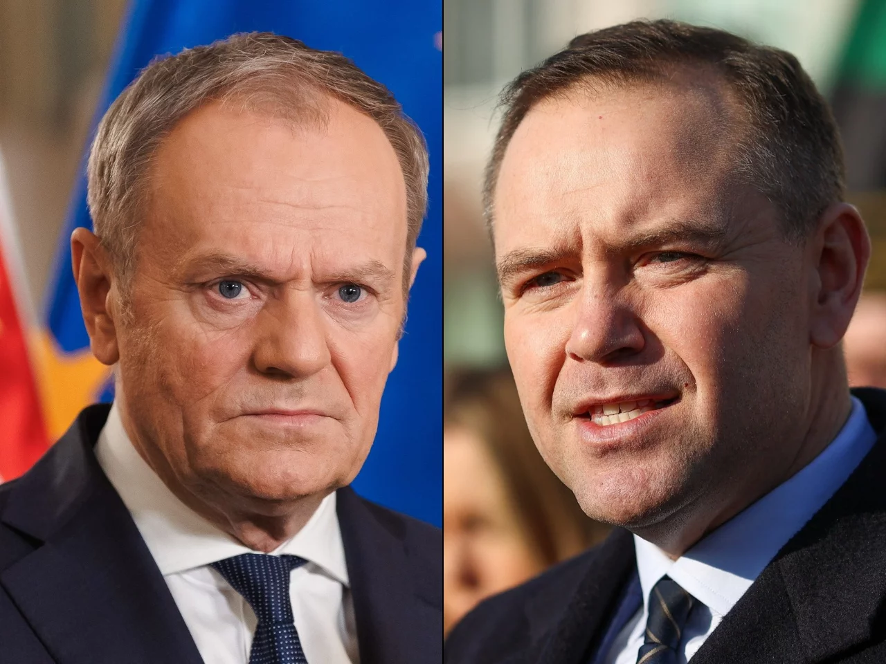 Donald Tusk i Karol Nawrocki