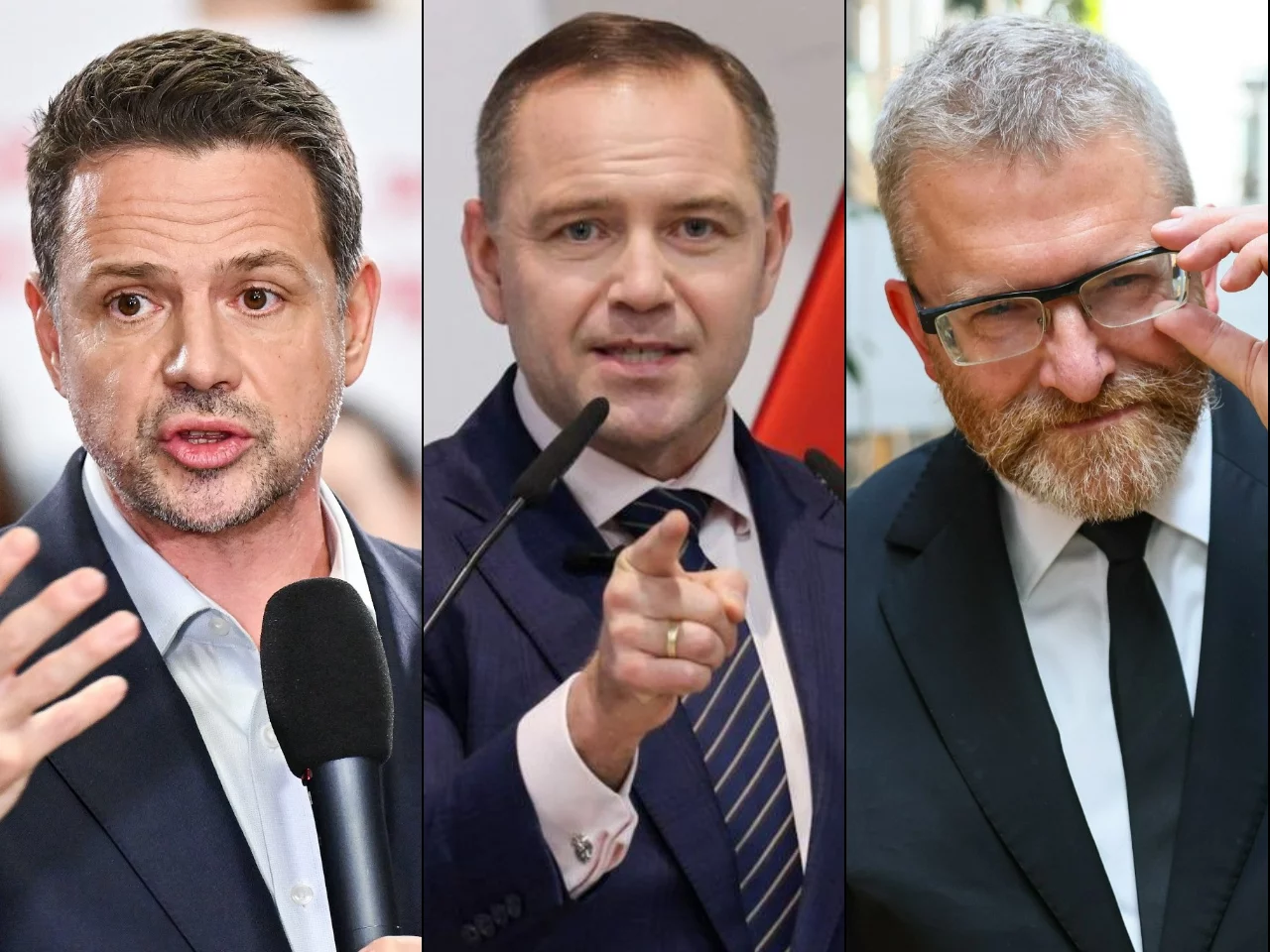 Rafał Trzaskowski, Karol Nawrocki i Grzegorz Braun