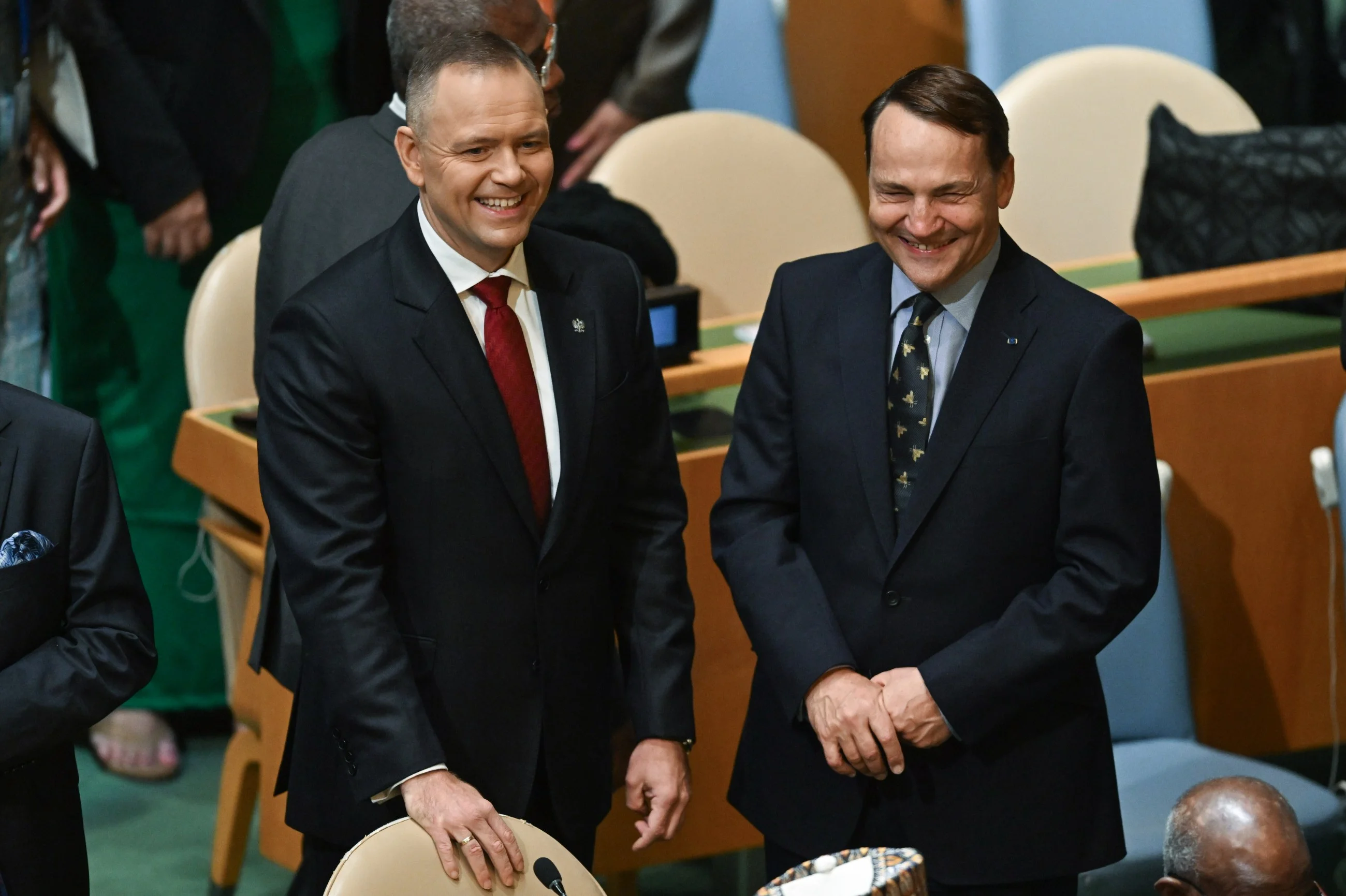 Prezydent Karol Nawrocki i szef MSZ Radosław Sikorski